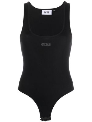 Gcds logo-print sleeveless bodysuit - Black