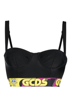 Gcds logo underband cropped top - Black