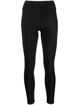 Gcds logo-waistband tonal leggings - Black