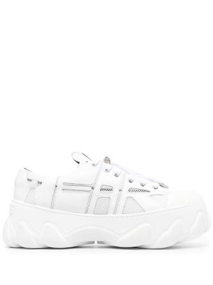 Gcds low-top lace-up sneakers - White