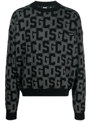Gcds monogram intarsia-knit jumper - Black