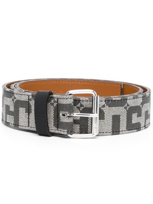 Gcds Monogram jacquard leather belt - Grey