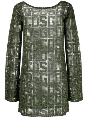 Gcds monogram-knit minidress - Green