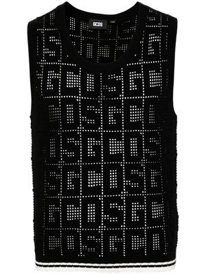 Gcds monogram-pattern sleeveless jumper - Black
