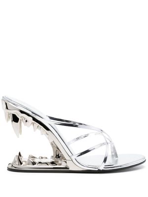 Gcds Morso 108mm thong sandals - Silver