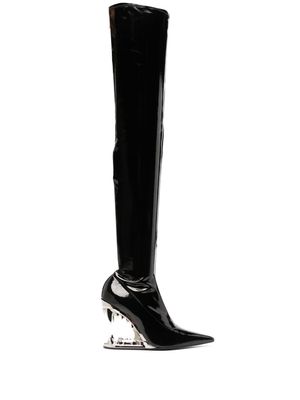Gcds Morso 110mm vynil boots - Black
