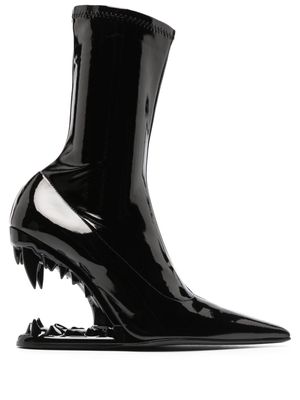 Gcds Morso 120mm vinyl ankle boots - Black