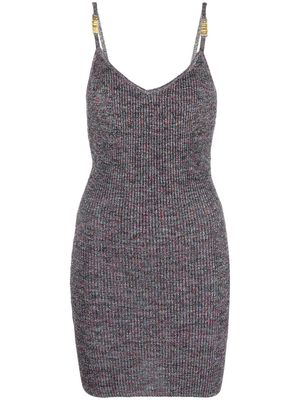 Gcds open-back mini knitted dress - Grey