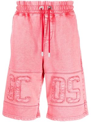 Gcds overdyed logo track shorts - Pink