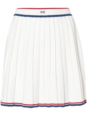 Gcds pleated knit skirt - White