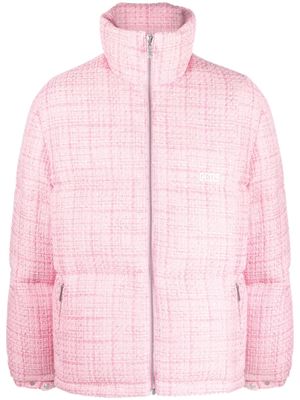 Gcds quilted tweed padded jacket - Pink