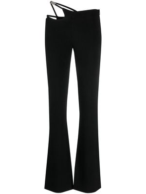 Gcds ribbed-knit cut-out trousers - Black