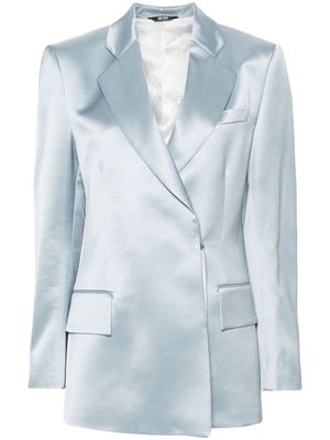 Gcds satin single-breasted blazer - Blue