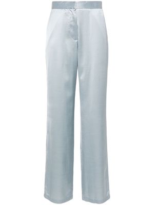 Gcds satin straight trousers - Blue