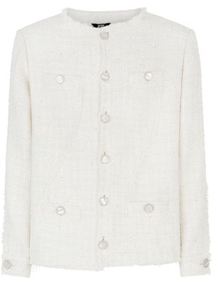 Gcds sequin-embellished tweed jacket - White