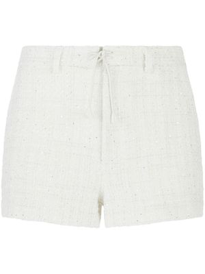 Gcds sequin-embellished tweed shorts - White