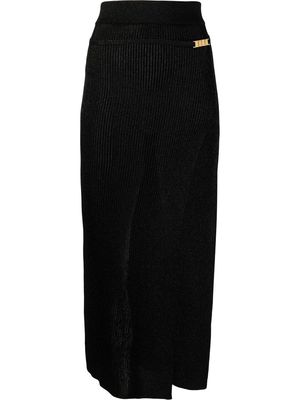 Gcds side-slit knit skirt - Black