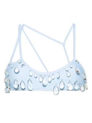 Gcds Sita crystal-embellished bikini top - Blue
