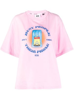 Gcds Spongebob Busy People T-shirt - Pink