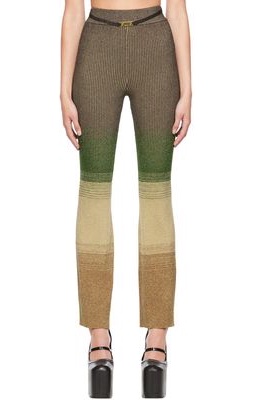 GCDS SSENSE Exclusive Brown & Green Lounge Pants