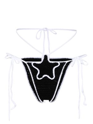 Gcds star-patch crochet bikini top - Black