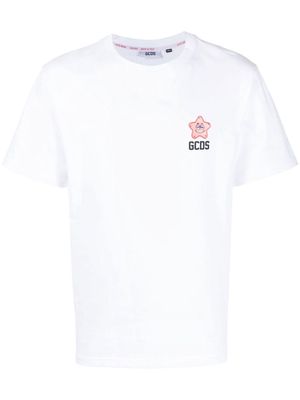 Gcds star-patch logo-print T-shirt - White