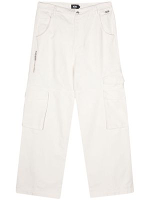 Gcds straight-leg cargo jeans - White