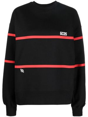 Gcds stripe-detailed sweatshirt - Black