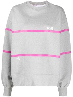 Gcds stripe-detailed sweatshirt - Grey