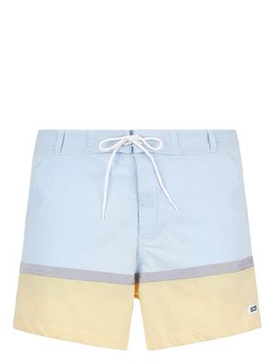 Gcds striped drawstring swim shorts - Blue