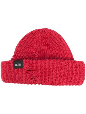 Gcds turn-up knit hat - Red