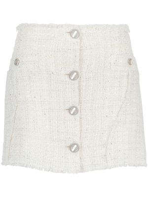 Gcds tweed mini skirt - White