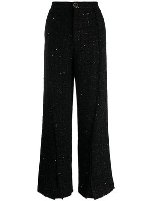 Gcds tweed tailored trousers - Black
