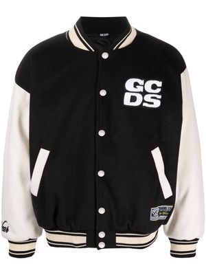 Gcds two-tone logo-patch bomber jacket - Black