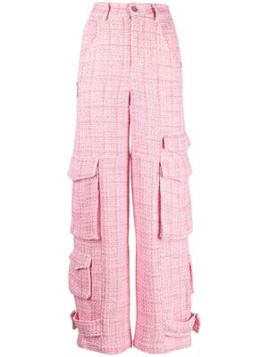 Gcds Ultracargo tweed wide-leg trousers - Pink