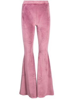 Gcds velvet flared trousers - Pink
