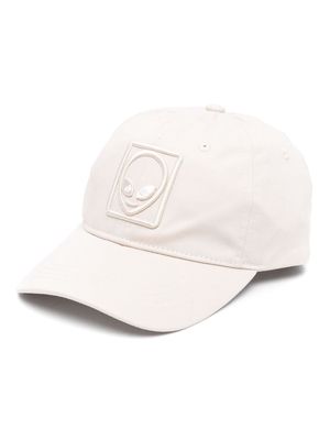 Gcds Wirdo embroidered cotton baseball cap - Neutrals