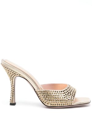 Gedebe Dita 95mm crystal-embellished sandals - Gold