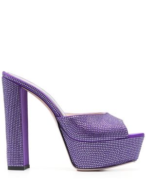 Gedebe Jery rhinestone-embellished platform mules - Purple