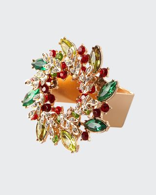 Gem Wreath Napkin Rings, Set of 4
