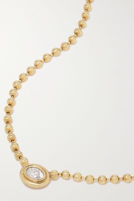 Gemella - Double Bubble Bezel 18-karat Gold Diamond Necklace - one size