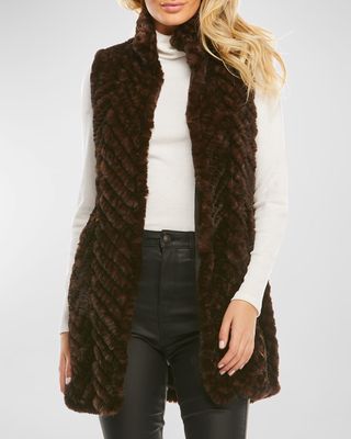 Gemma Knitted Faux Fur Vest