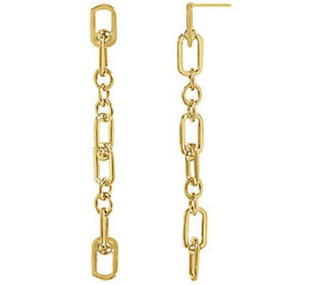 Gemour 14K Gold Plated Boyfriend Link Chain Dan gle Earrings