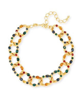 Gemstone Chain-Link Necklace