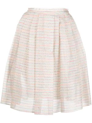 Gemy Maalouf A-line sequinned pleated midi skirt - Neutrals