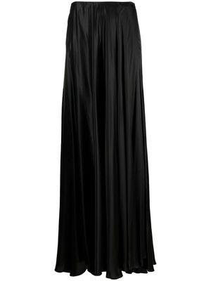 Gemy Maalouf A-line silk maxi skirt - Black