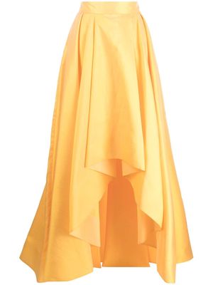 Gemy Maalouf asymmetric satin maxi skirt - Yellow