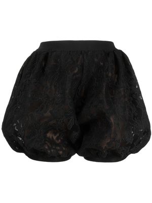 Gemy Maalouf corded lace puffball shorts - Black