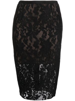 Gemy Maalouf guipure lace pencil skirt - Black