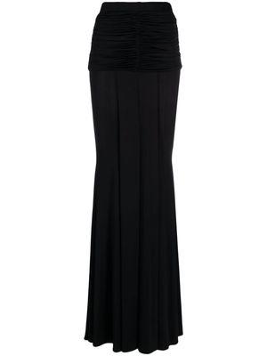 Gemy Maalouf high-waisted ruched skirt - Black